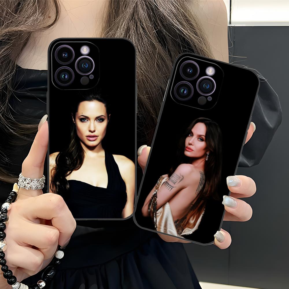 Чехол для мобильного телефона Анжелины Джоли для iPhone 17 16 15 14 13 12 11 X XR XS 8 7 Air Pro Max Plus Mini Цветной Чехол Чехол Роскошный