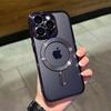 Роскошный магнитный прозрачный чехол для беспроводной зарядки Magsafe iPhone 11 12 13 14 15 16 Pro Max Plus противоударный силиконовый чехол