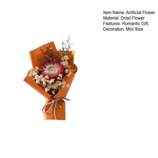 Мини-букет из сушеных цветов Сушеная гипсофила Роза Декорация Маленький цветочный букет Романтический День святого Валентина