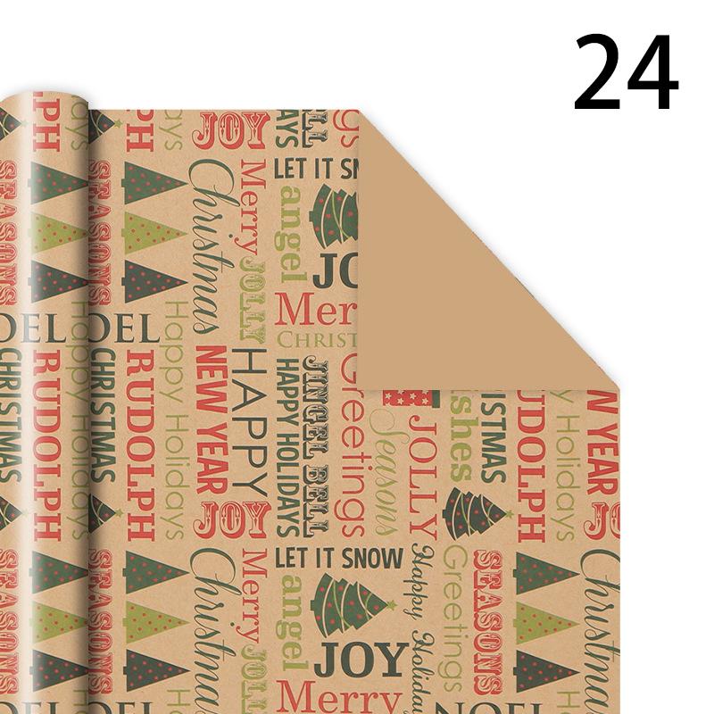 76x50cm Christmas Gift Wrapping Paper Birthday Party Wedding DIY Craft Paper Xmas Tree Snowflake Print Gift Box Packaging Papers