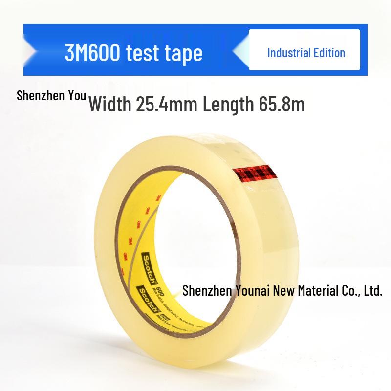 3M Transparent Tape 600: Residue-Free Adhesion Test Tape for Ink, Spray Paint, Stickiness & Tensile Strength