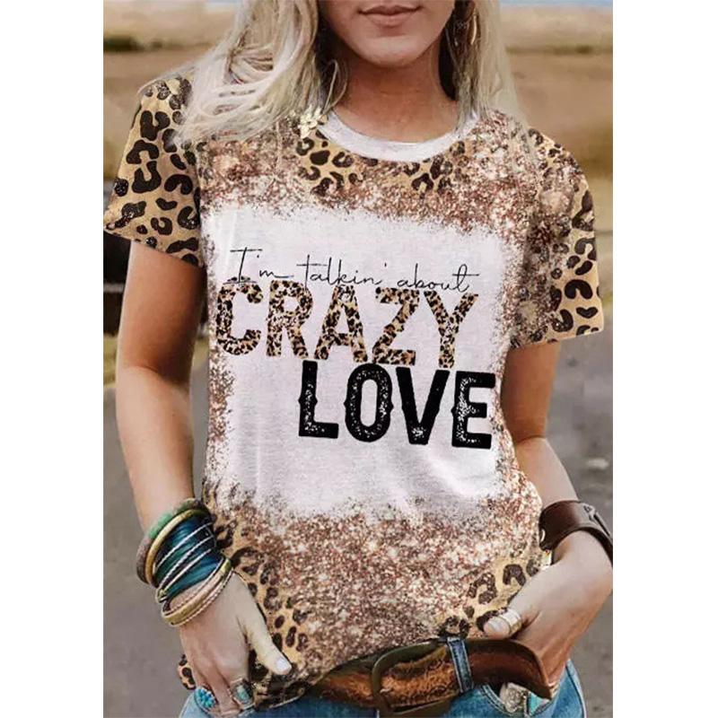 Новая футболка с принтом Jesus Cross Leopard 3D, женская уличная футболка с коротким рукавом, Harajuku, свободные топы Y2k, футболки, женская одежда