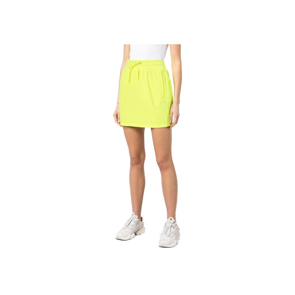 adidas Originals x Jeremy Scott Женская мини-юбка из велюра на шнурке Solar Yellow Женщины H53365