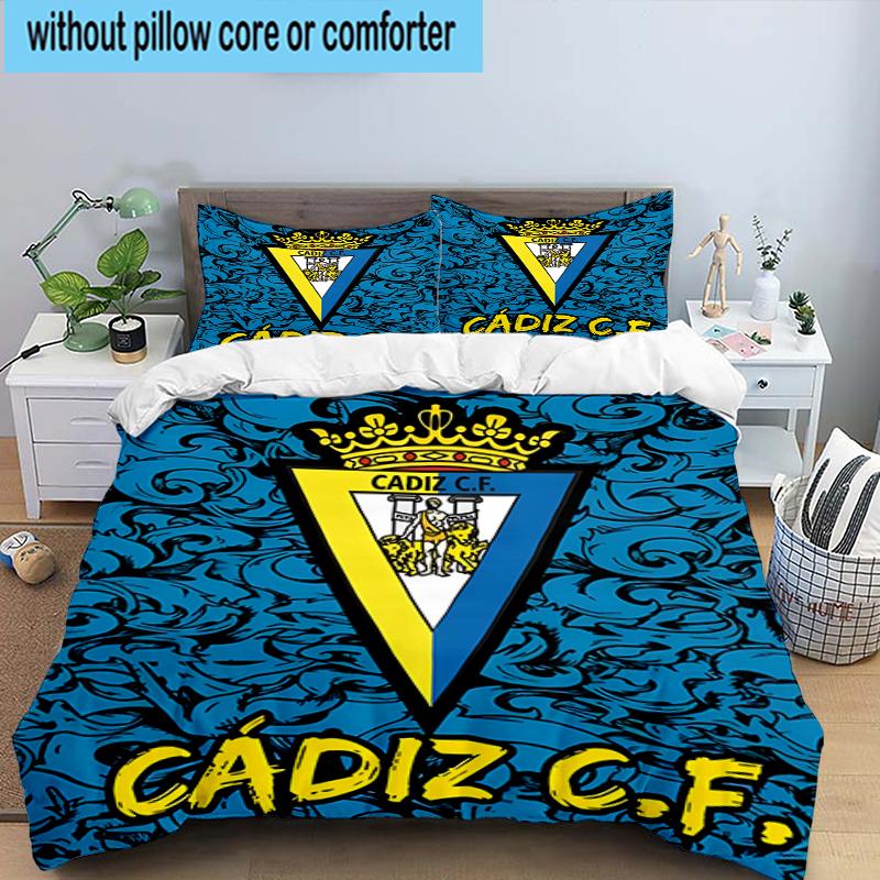 3PCS Cadiz Crest Design Bedding Set,Including 1pc Duvet Cover And 2pcs Pillowcases Perfect for Bedroom, Dormitory, Fan Christmas gift