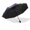 1pc Butterfly Floral Mandala Design Umbrella with Plastic Handle,Vibrant Cartoon Pattern,Multi-functional UmbrellaPT134