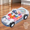 Electric Toy Police Car with Transparent Gears, Lights, Music and Somatosensory Control