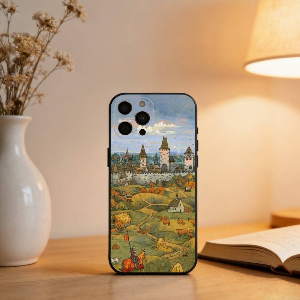 KCD Kingdom Come Deliverance Phone Case For iPhone 17,16,15,14,13,12,11 Plus,Pro Max,XS,Soft Silicone Black Cover