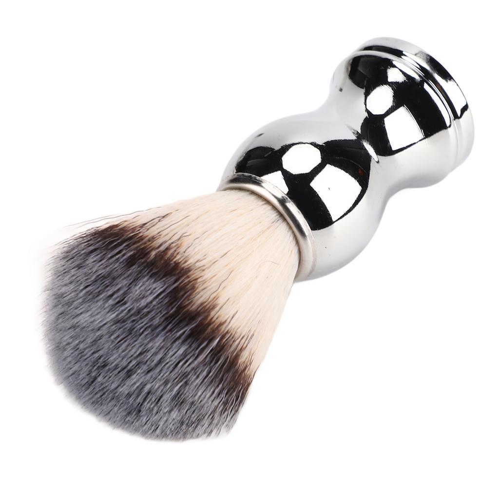 Shaving Brush Strong Cleaning Force Soft Premium Bristles Soft Hand Crafted Shaving Brush with Silver Handle for Home Salons