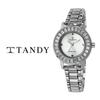 [Tandy] Luxury Women’s Jewel Watch (Austrian Stone Type) T-4034 silver,Korean Popular Watches