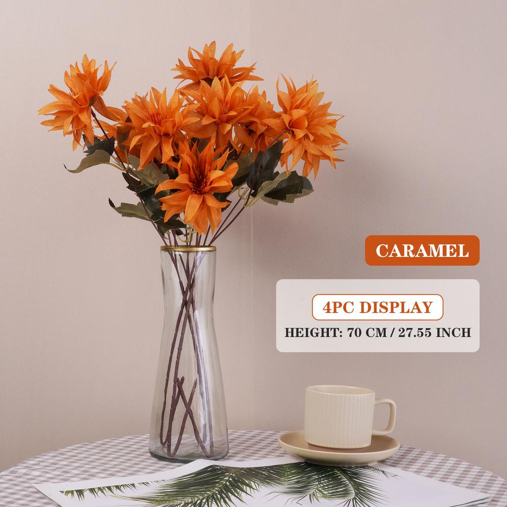 Искусственный цветок шелковый одиночный цветок свадебный красивое растение для комнаты дома рождественское украшение 70см/27,55дюйма