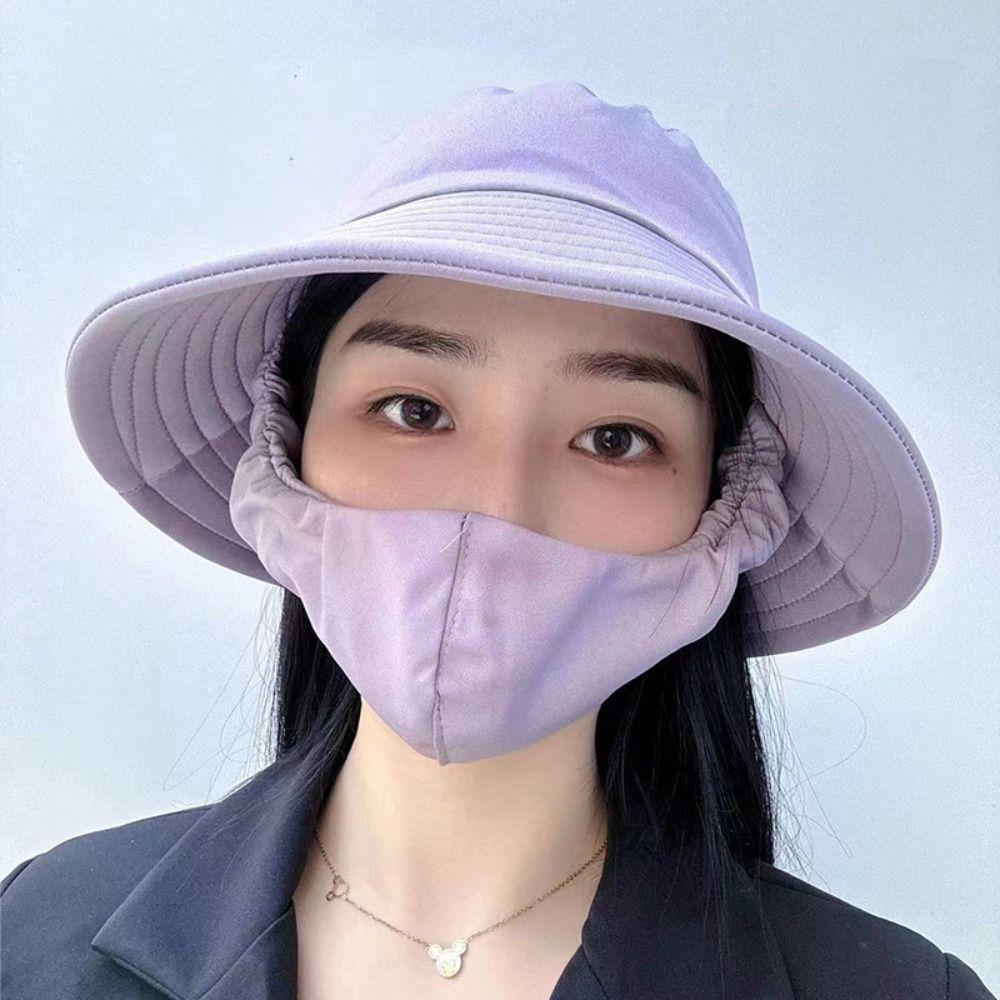 Кепка для лица женская солнцезащитная шляпа маска для лица панама портативная солнцезащитная маска для женщин/девочек