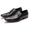 Fashion Designer Loafers Men Fashion Men Casual Leather Shoes Crocodile Pattern Luxury Dress Shoes Slip-on Wedding Shoes Leather Brogues