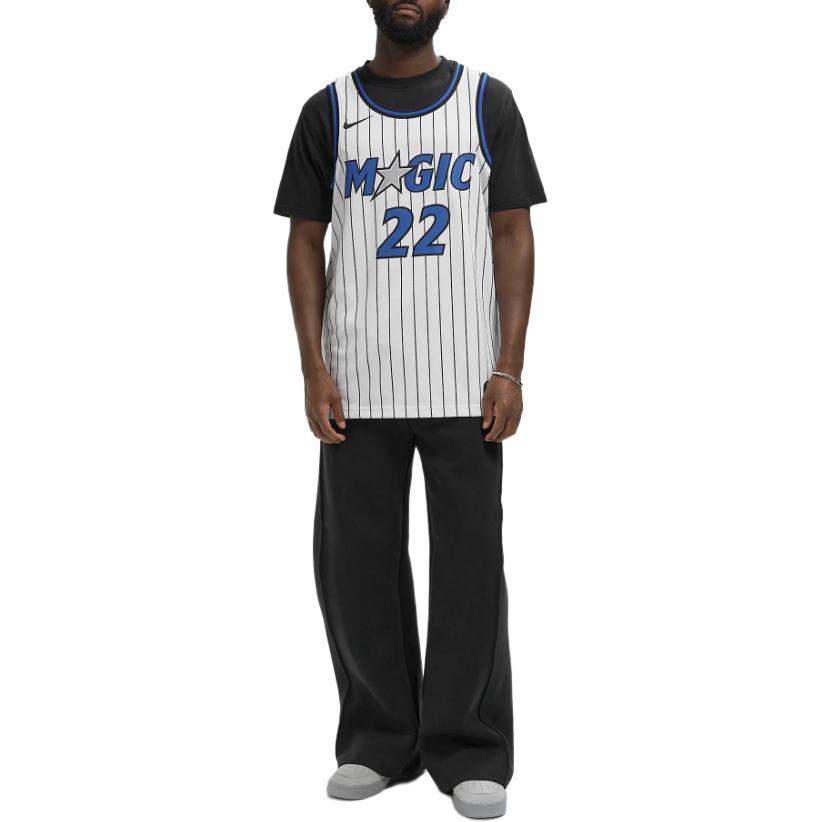 Nike Баскетбольная майка NBA Swingman Orlando Magic Сезон 2025/26 Версия Association Полосатый логотип Круглый вырез Мужская майка HM3973-101