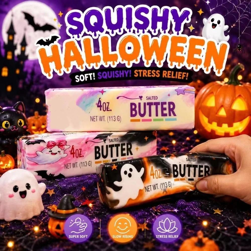 Colorful Slow Rising Butter Stick Squishy Ultra-Soft Fidget Decompression Toy HalloweenEdition