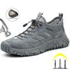 Men Summer Work Shoes Breathable Steel Toe Safety Shoes Men Work Sneakers Puncture-Proof Indestructible Shoes Safety Footwear