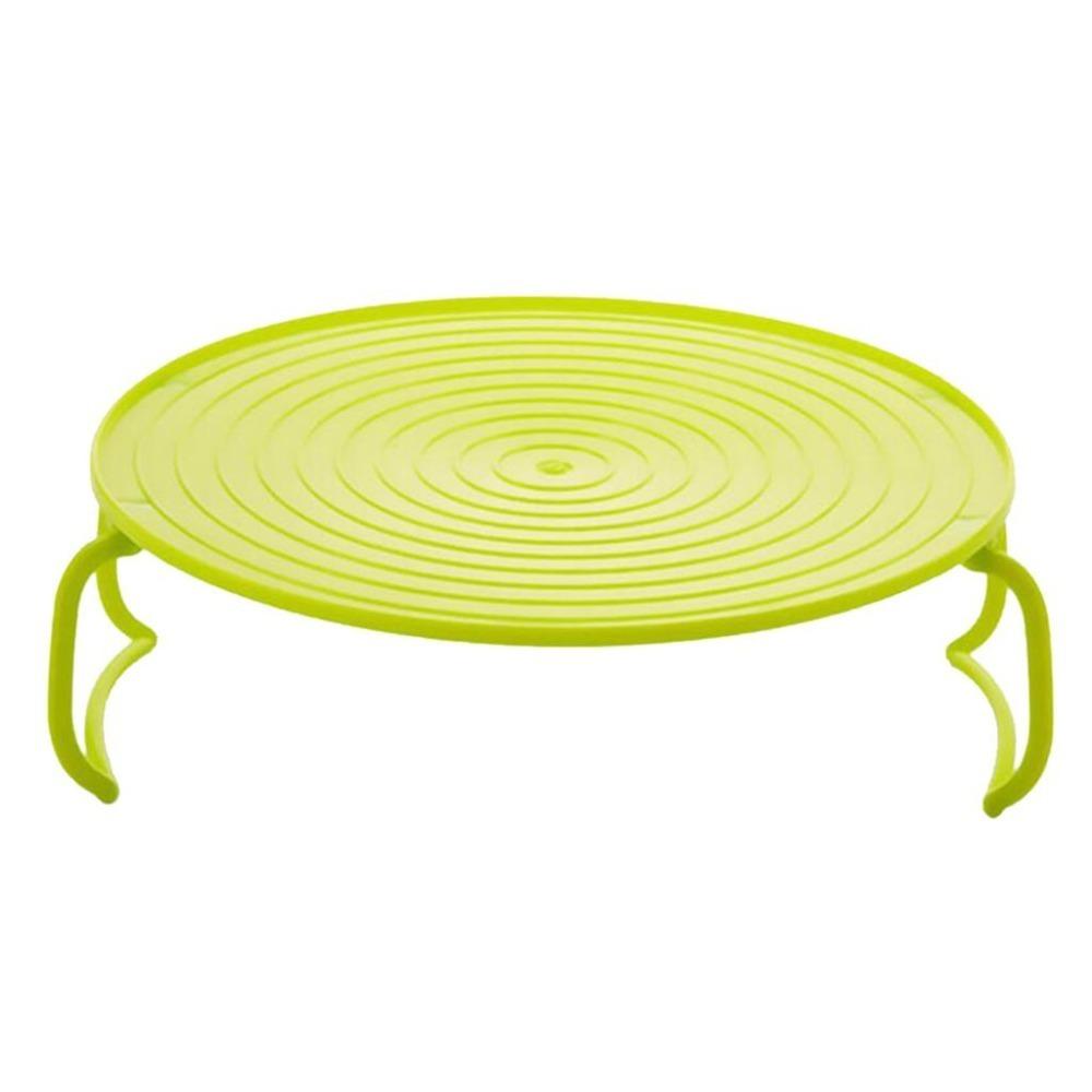 Folding Insulated Heating Tray Rack Double Layer Microwave Steaming Rack Kitchen Gadgets
