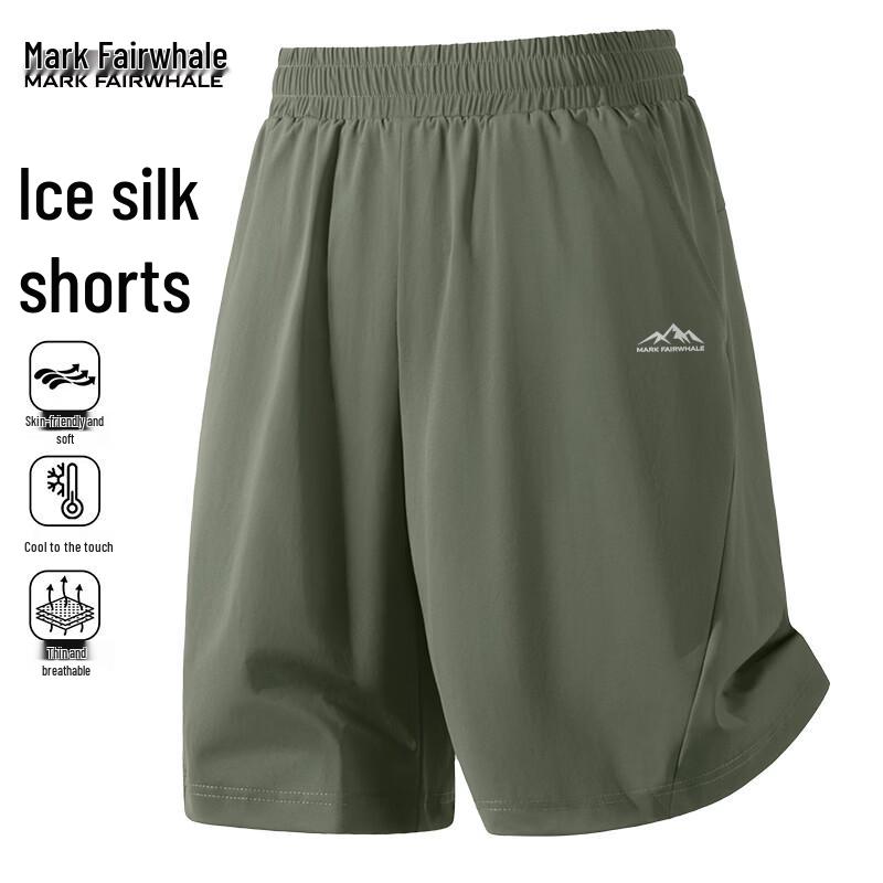 Mark Fairwhale Men's Ice Silk Casual Fitness Shorts