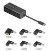 2Pcs DC 5.5x2.5mm to Type-C Adapter PD 65W, Laptop Power to USB C Male Fast Charging Converter