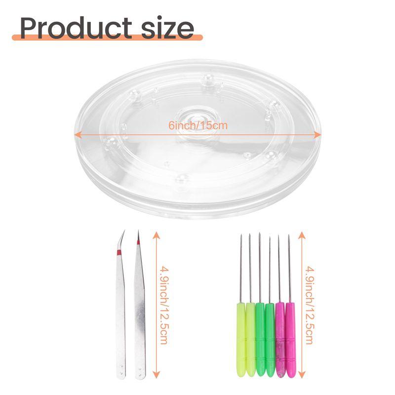 ABBY-15 Pcs Cookie Decorating Kit Supplies,Cookie Turntable,Cookie Brushes,Scriber Needles For Kitchen Baking Tools