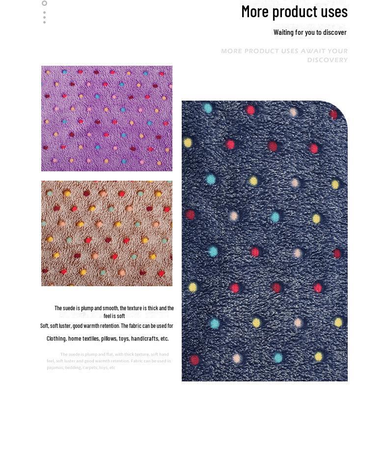 Coral Velvet Polka Dot Trendy Cotton Slip Toy Fabric