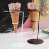 Iron Ice Cream Cone Stand Cupcake Holder Decorative Display Rack for Desserts Fries Parties Cold Drink Shop