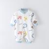 Combed Cotton Long-Sleeved Baby Romper for Newborns - Spring & Autumn