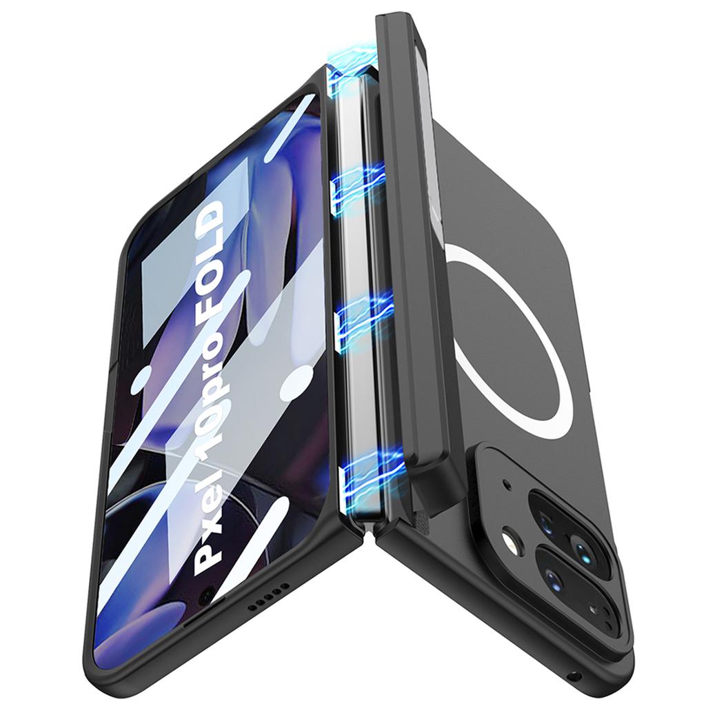 For Magsafe Wireless Charge Case for Google Pixel 10 9 Pro Magnetic Hinge Armor Screen Glass Cover for Pixel 10 Pro Fold Case