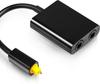 XTVTX Câble Optique Audio Splitter 1 En 2 Sorties Répartiteur De Câble Audio Optique Toslink, Adaptateur Fibre Optique,Convertis14