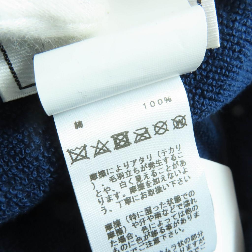 Pristine HERMES hat H logo embroidered bucket hat Navy cotton Women XS Used