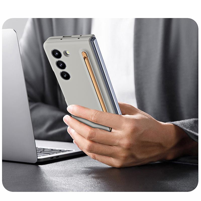 For Samsung Galaxy Z Fold 7 6 5 4 3 Case with S Pen Holder & Stylus Built in Privacy Screen Protector Shockproof Phone Cover