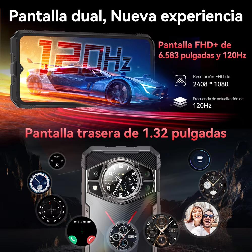 Cubot KINGKONG AX, защищенный смартфон Android 14, Helio G99, 12 ГБ ОЗУ 256 ГБ ПЗУ, экран 120 Гц, камера 100 МП, NFC, 5100 мАч, 33 Вт, телефон 4G
