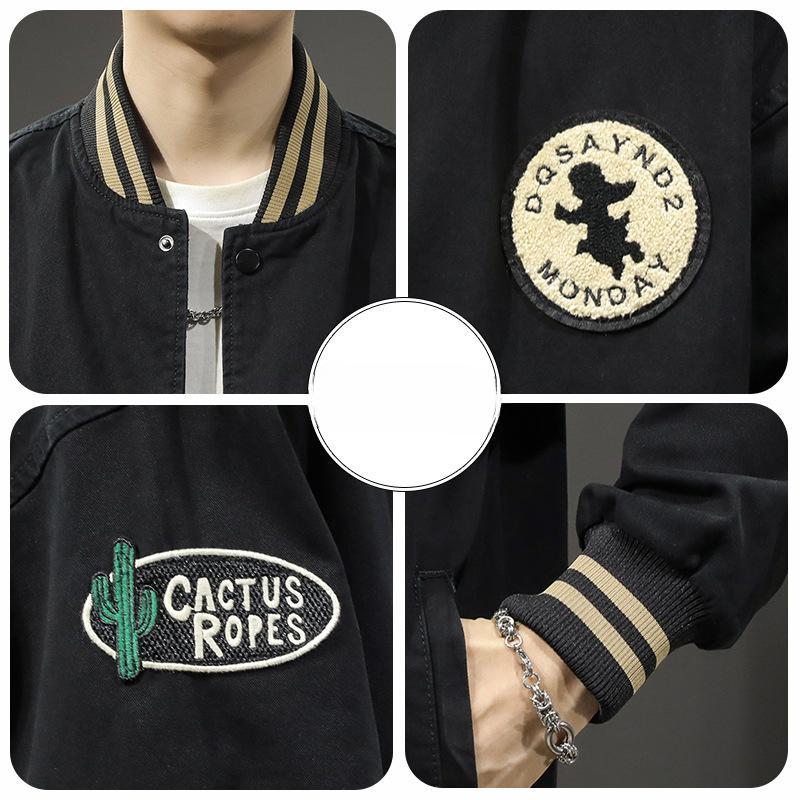 Мужская бейсбольная майка Ruffian Handsome, хлопковая куртка большого размера, американская мужская повседневная летная куртка