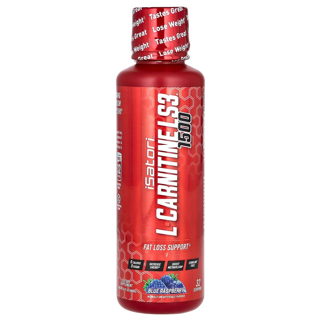L-Carnitine Ls3 1500, Blue Raspberry, 1,500Mg, 480Ml(16Fl Oz)