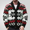 New Versatile Autumn And Winter Cardigan Men'S Retro Knitted Sweater Jacket Long Sleeved Heavy Jacquard Sweater