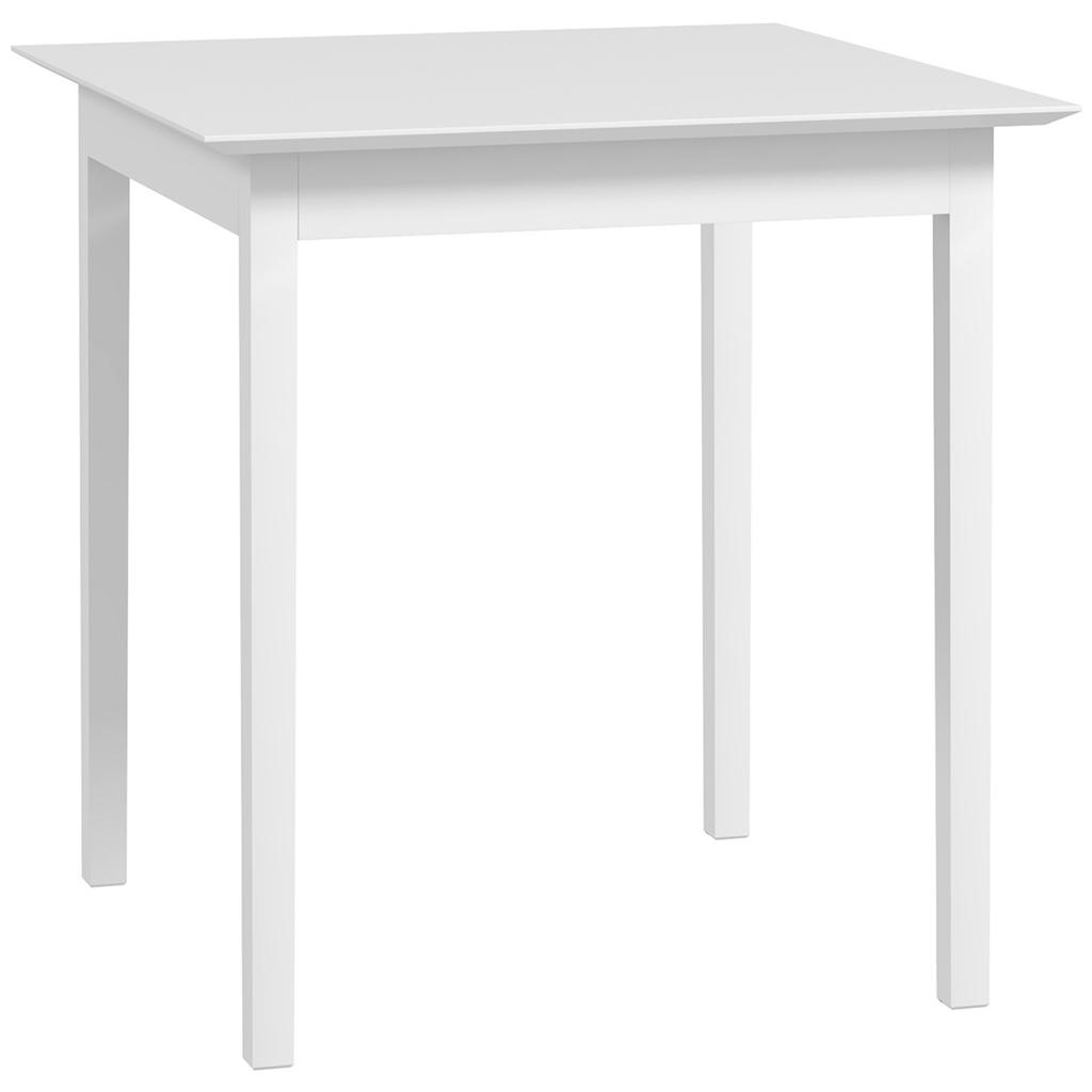 Kitchen Table Dining Table Square Table, modern design, 75 cm x 75 cm x 76 cm, White