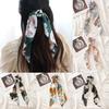 New Chiffon Scrunchies Women Fashion Ponytail Holder Tie Long Rope Rubber Bands Bowknot Headwear Hair Accessories