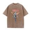 Nirvana Angel In Utero Print Vintage Washed T Shirt Rock Band Casual Topwoman Unisex