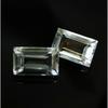 16.32 Ct Natural White Ceylon Sapphire   Emerald Cut Pair Loose Gemstone