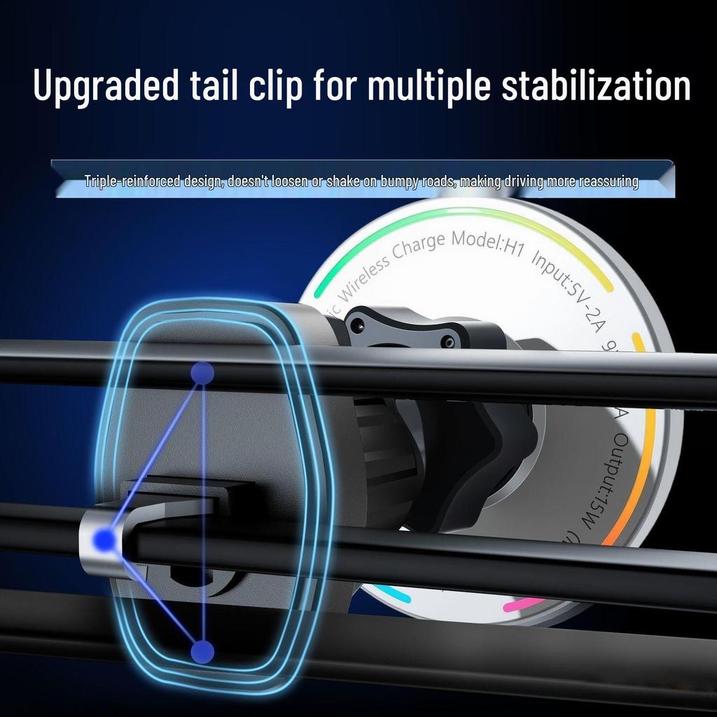 Universal Magnetic Wireless Fast Charging Car Mount - Stable, Anti-Shake Phone Holder for Navigation