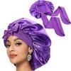 Satin Sleeping Cap Milk Silk Night Sleeping Bonnet Shredded Milk Caps Head Tie Band Bonnet Edge Wrap Protect Curly Braid Hair
