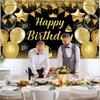 Celebrate Happy Birthday Photography Backdrop Black Gold Poster Photo Props  School Studio