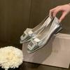 Найди второй волосок! Виноградная мать те же туфли квадратный носок дорогие стразы квадратная пряжка неглубокий вырез французские повседневные низкий каблук одинарные туфли женские