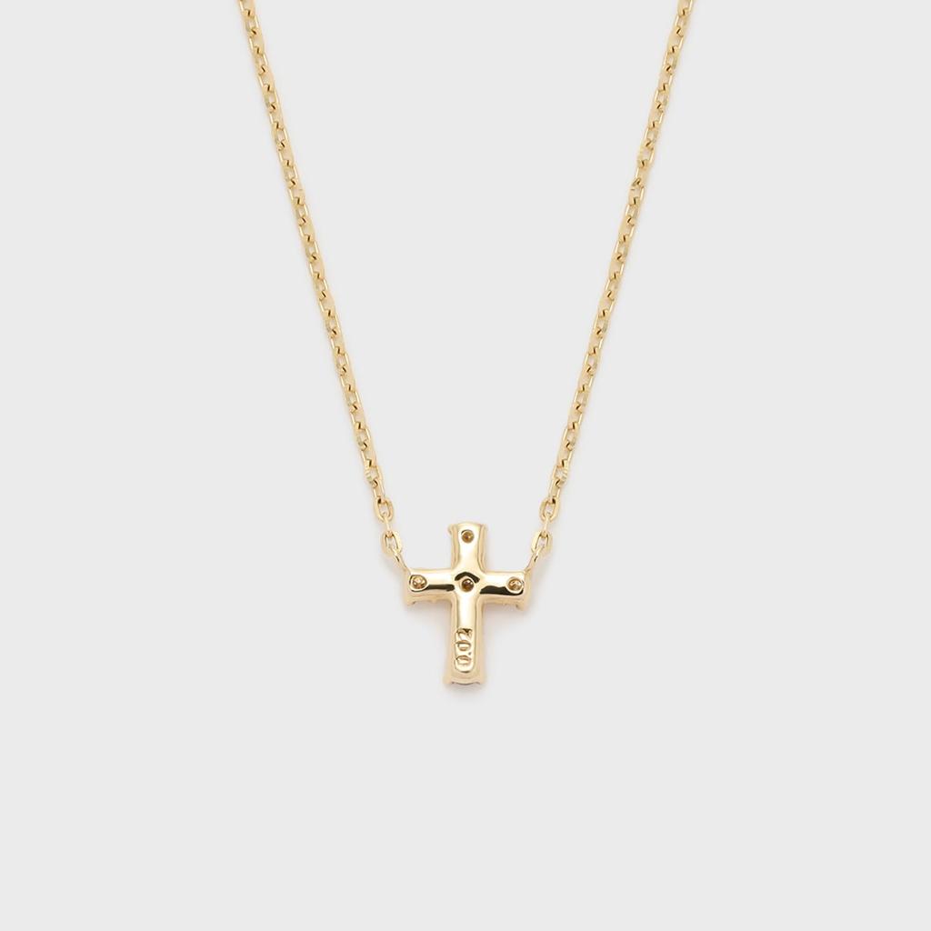 Крошечный мотив K10 Diamond Cross Ожерелье [Noges] (0,02 карата) 3024311602100999