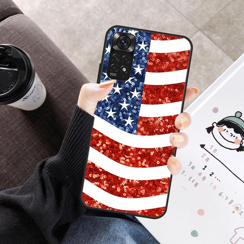 Чехол Флаг США для Xiaomi Redmi Note 11 10 9 8 12 Pro 10S 11S 12S Чехол для Redmi 9 10 10A 9C 10C 12C