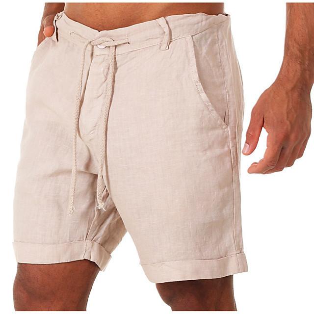 Comfortable Summer Mens Shorts With Moisture-wicking Fabric For Yoga And Fitness
