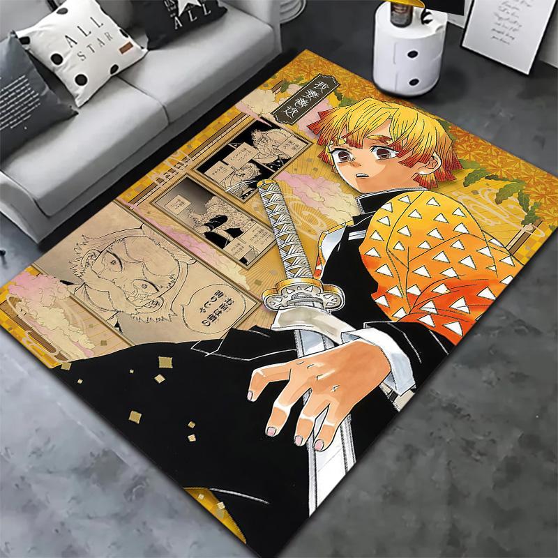 Demon Slayer Carpet Rug For Living Room Bedroom Home Sofa Decoration Kids Play Nonslip Floor Mat