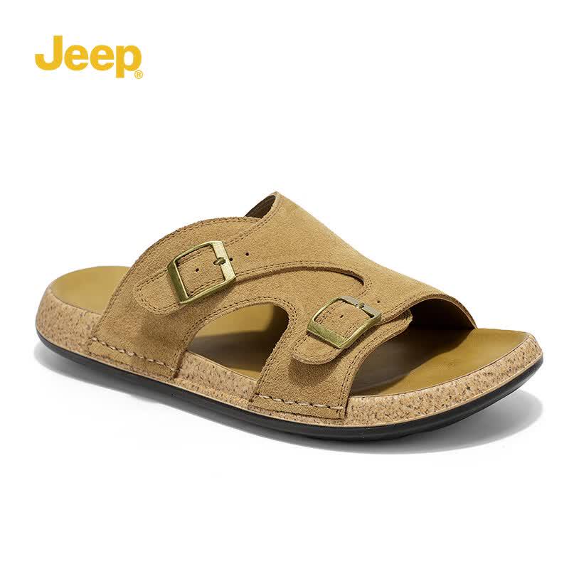 Jeep Мужские летние уличные нескользящие шлепанцы