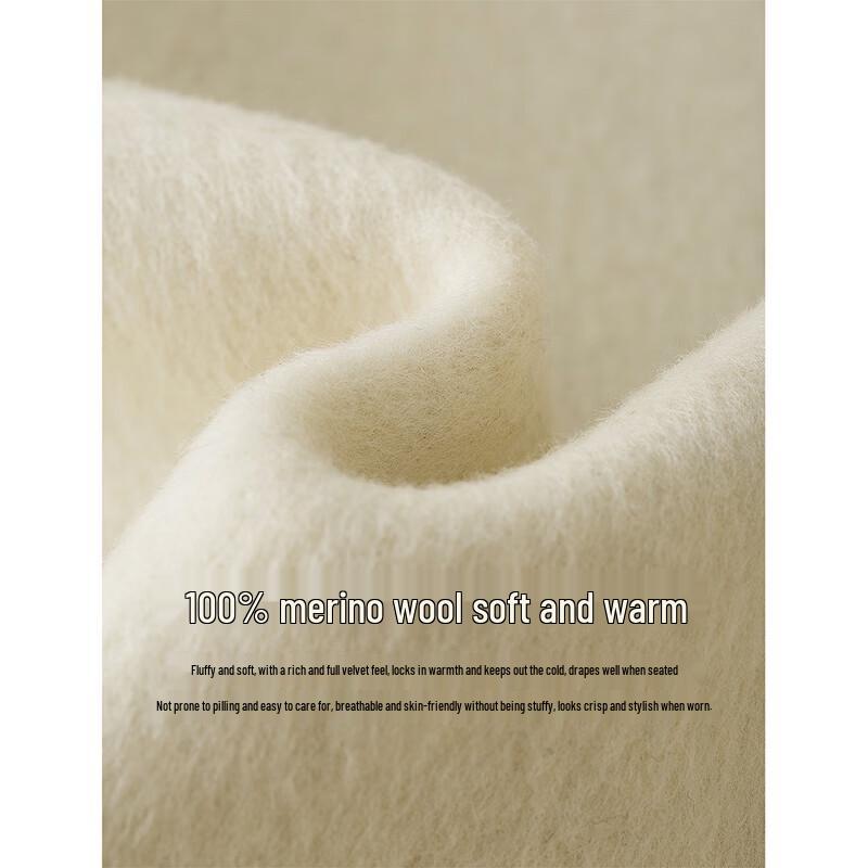 INMAN Women's Pure Wool Double-Faced Short Coat