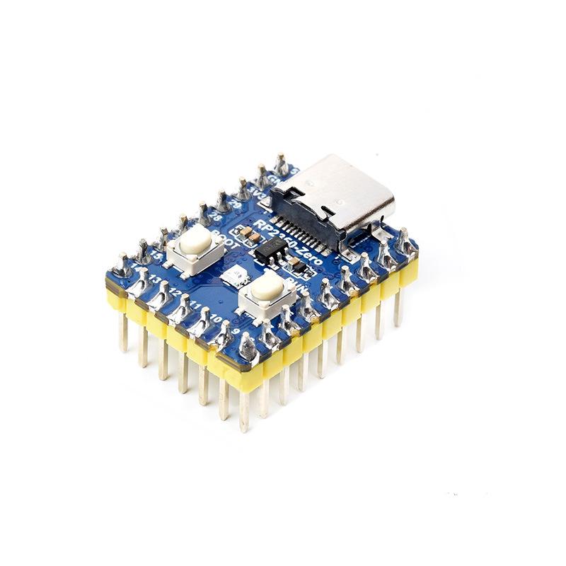 RP2350-Zero Dev Board: Raspberry Pi RP2350 with Optional Pin Headers for Unused IO