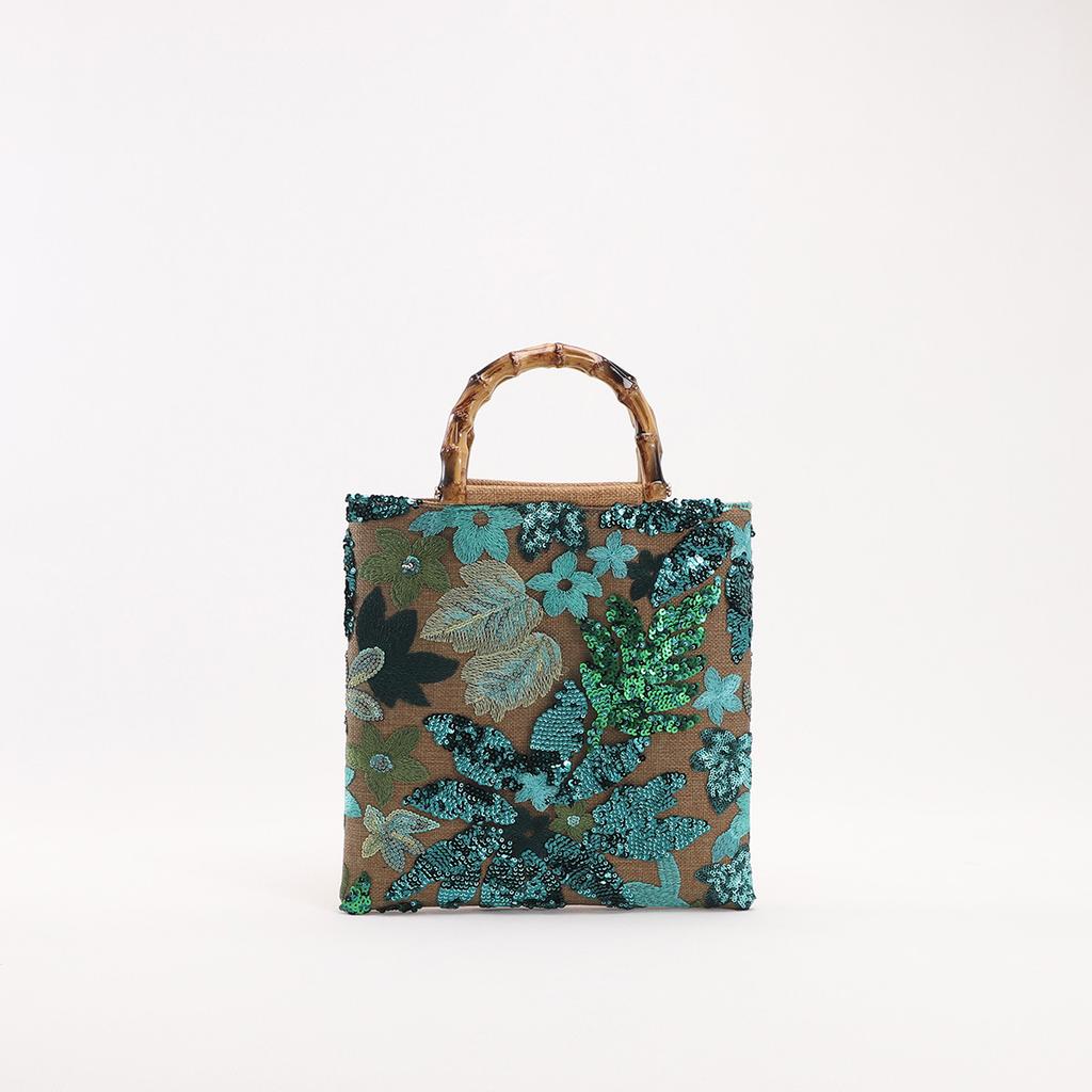 Женская тканая сумка-тоут с цветочной вышивкой, стильная пляжная наплечная сумка для женщин, незаменимая вещь для отпуска, сумка-тоут, сумка с верхней ручкой, клатч, вечерние кошельки